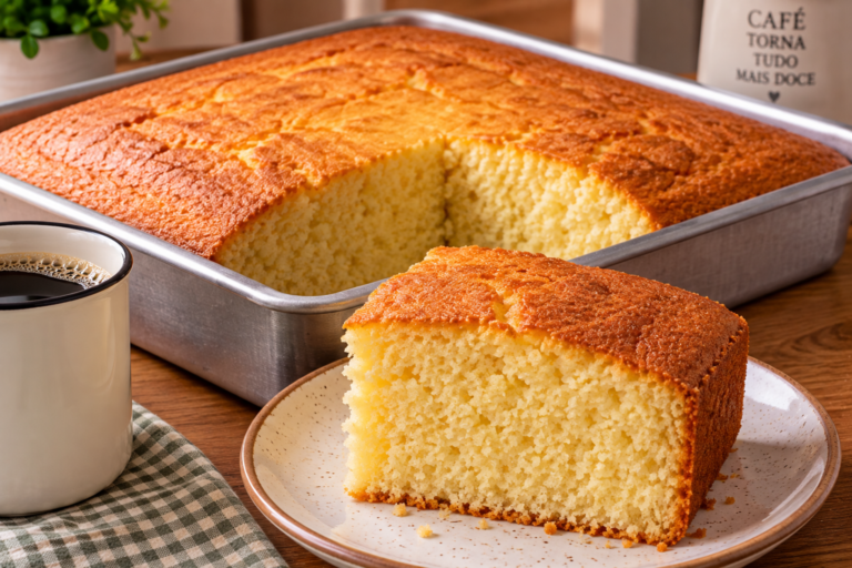 Bolo Simples de Trigo Fofinho Tamanho Família: Receita Grande, Macia e Fácil