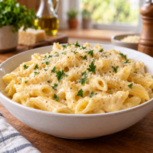 Macarrão Cremoso ao Molho de Queijo
